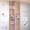 Kibi Cube Pressure Balanced Ceiling Mounted 3-Function Shower System with Rough In Valve - Chrome KSF413CH - alternate 2